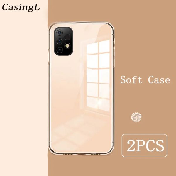 2 PCS Case para Umidigi Bison 2 Pro Transparent Clear Water Soft Telefone