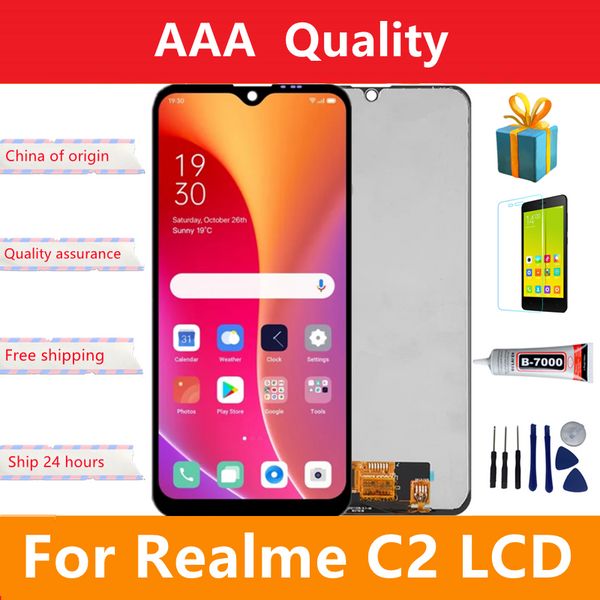 6.1 '' Оригинальный ЖК -дисплей для Oppo Realme C2 ЖК -дисплей экран сенсорной панели Сборка датчика Digiziter для OPPO RMX1941 A1K LCD Заменить