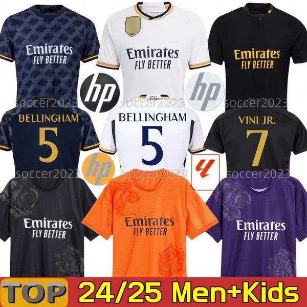 Y-3 Bellingham Vini Jr Jerseys de futebol Modric Mbappe Real Madrids Rodrgo Joselu Courtois Brahim Kroos 2023 2024 Camisa de futebol Camiseta de Futbol