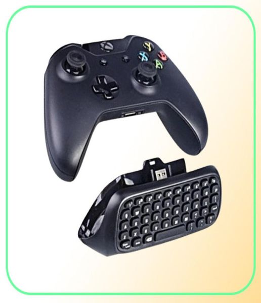 24G Mini Bluetoote Kablosuz Chatpad Test Mesajı Qwerty Xbox One Slim Controller Klavyeleri için Klavye USB Alıcı1179355