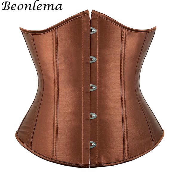 Steampunk Underbust Korsett Bustier Frauen Gothic 26 Stahlknochen Tailger Cincher Body Shaper Dessous Plus Size Party Clubwear