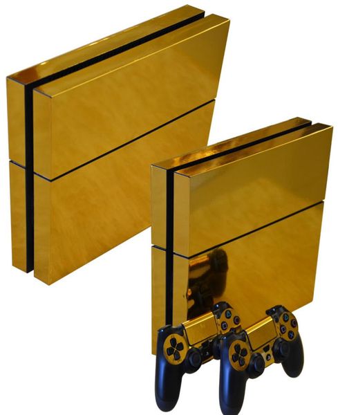 Superbo decalcomanie in vinile in stile dorato PS4 adesivo per la pelle console full set skin2 controller adesivi per pelle protettivi4566894