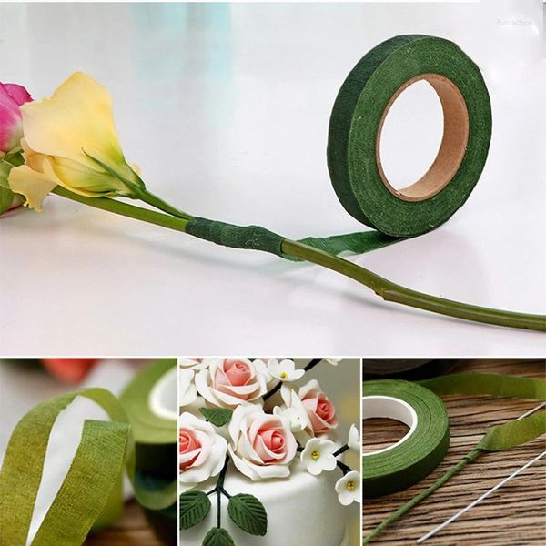 Fiori decorativi 30 anni Corme di floricoltura Corsages abbottonatura artificiale Flower Stamen Fiorista Tappeti Verde Green Forniture fai -da -te larghe 12 mm