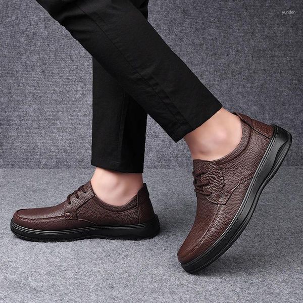 Scarpe casual vera pelle per adulti uomini per adulti cowhide Social business all'aperto maschio morbido guida zapatillas de hombre