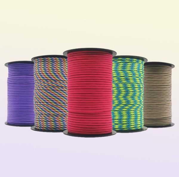 Tırmanma Halatları 550 Paracord Paraşüt Halat Asma Çadır Guyline MIL Spec Type III 7 Strand Yürüyüş ve Kamp için 100m Rulo 2211096921000