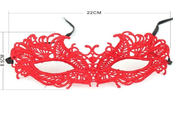 Maschere in pizzo da donna sexy maschera da ballo maschera da ballo maschera Halloween mascherato da festa in pizzo da ragazze rifornimenti di costumi nera rosso maschera 2464797