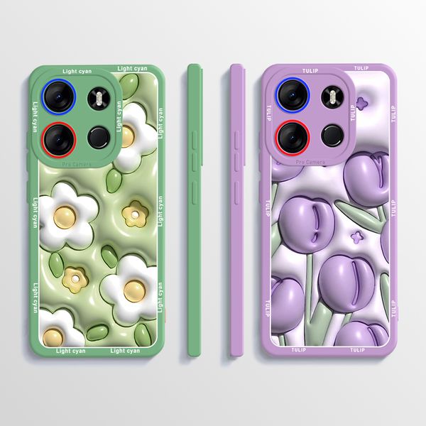 Per tecno pop 7 pro bf7 custodia carina panda dinosauro cover shock silicone morbido silicone per tecno scintilla go 2023 custodie telefoniche coque