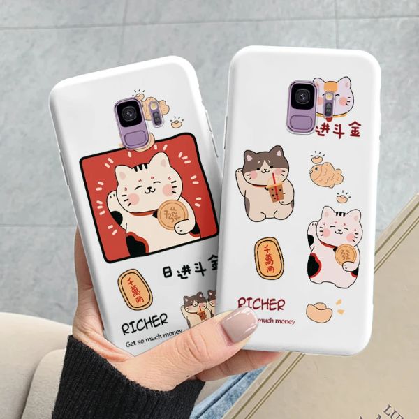 Для Samsung Galaxy S9 S 9 плюс обложка милая мультфильма Cat Soft Silicone Shock -Reseper Chase для Samsung S9 S9+ Funda Bumper