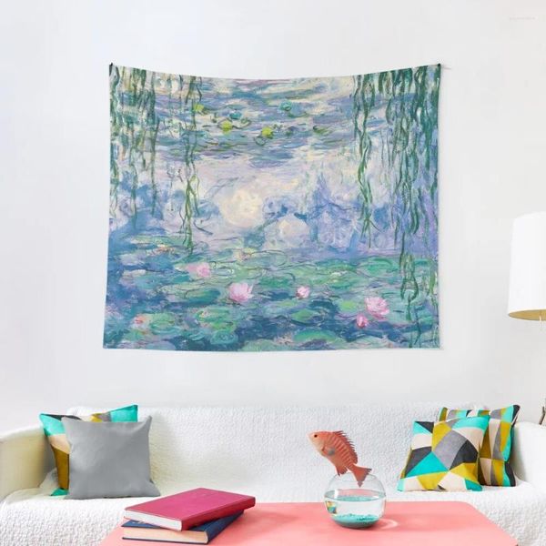 Wandteppiche Wasserlilien Claude Monet Fine Art Wandteppich Dekorationen Weihnachten Wohnzimmer