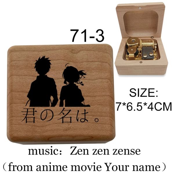 Zen Zen Zens Música do Anime Your Name Kimi No Wa Wa Box Music Movement Gold Birthday Christmas Gift Casket Office Decoration
