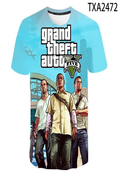 2020 Yeni 3D Baskı Grand Theft Auto Game GTA 45 Baskı Tişörtlü Erkek Kadın Çocuklar Kısa Kollu Tshirt Erkek Kız Çocuk Tees L05769851
