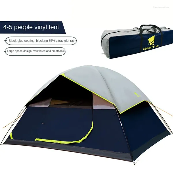 Tendas e abrigos de cola preta ao ar livre tenda de protetor solar à prova d'água para caminhar camping picnicking acampamento portátil