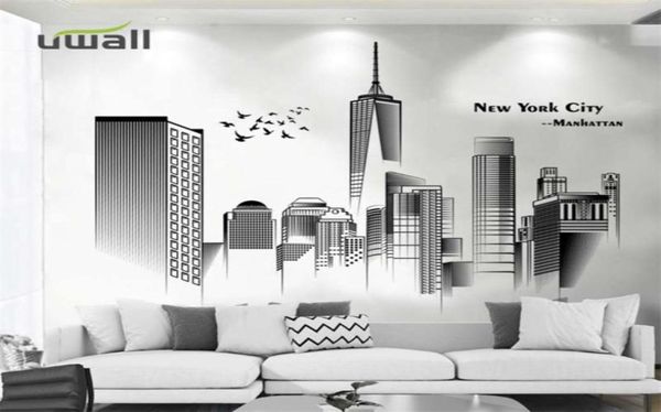 Adesivos de parede da cidade nórtica de pvc decoração de casa decoração de quarto de fundo decoração de parede de auto adesivo decoração de decoração 2109294006363