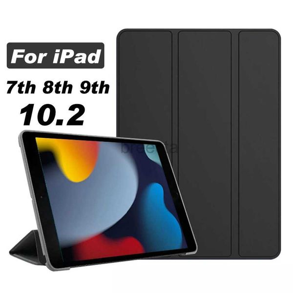 Tablet PC Cases Bags Funda iPad 10.2 2021 2020 2019 Hülle PU Leder Tri-fach E-Book-Hülle für iPad 9. 8. Generation Tablets Sleeve Stand Cover 240411
