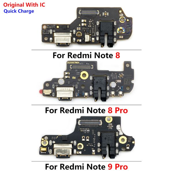 100% Original neuer USB -Ladeanschluss Mikrofon Dock Connector Board Flex Kabel für Redmi Hinweis 10 10S 8T 9 9S 8 Pro