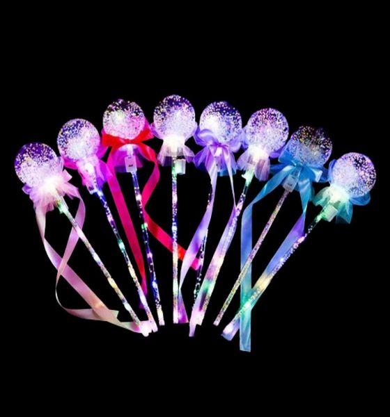 LED Light Sticks Clear Ball Star Form blinkende Glühmagiestäbe für Geburtstag Hochzeitsfeier Dekor Kinder Beleuchtete Spielzeug 155 B37780819