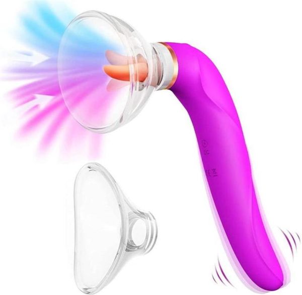 Vibratoren Klitoralsaugende Vibrator Dildo Sex Toys für Zungen -Licking -Klitoris -Stimulator Nippel Vibration Masturbator Massager2534042318