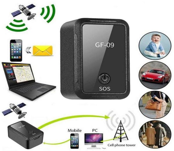 GF09 Mini GPS Tracker App Controle remoto Dispositivo antitheft GSM GPRS Localizador magnético Gravação de voz Remote GPS Tracker3704878
