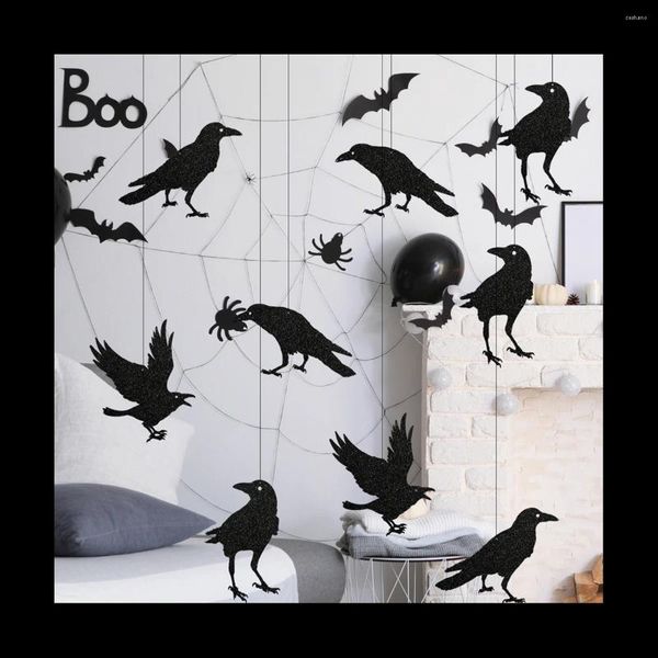 Decoração de festa 35pcs pendurados swirl deco halloween serpentuários folha teto spiral witch abóbora ghost cutouts terno c c