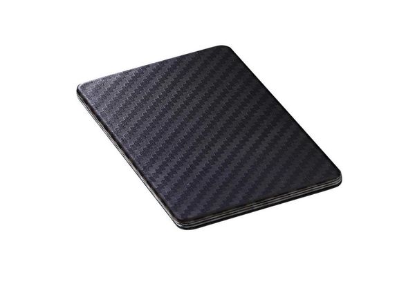Novo listrado de imitação preta de fibra de carbono tampa de cartão magnético Pacote de carteira de carteira de estilo de fibra de carbono
