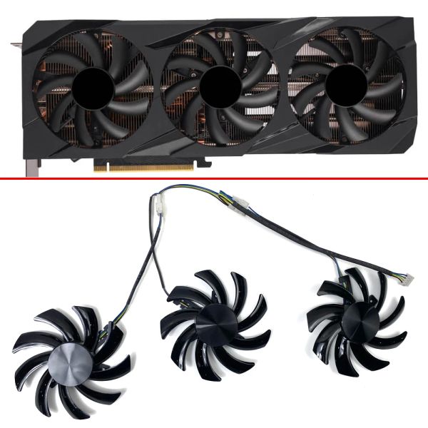 Raffreddamento 3pcs ventola di raffreddamento 85mm 4pin fdc10h12s9c rtx3070 ti ventola gpu per pny geforce rtx 3070 ti 8gb verto ventole