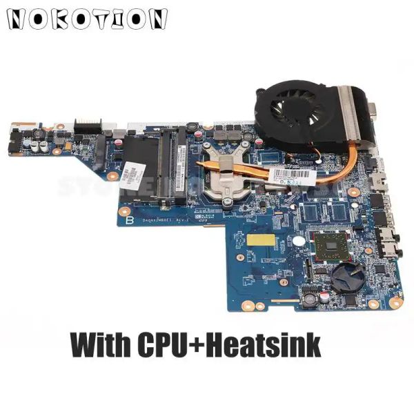 Motherboard Nokotion 592809001 für HP Pavilion CQ42 CQ62 G42 G62 Laptop Motherboard DA0AX2MB6E1 DDR3 -Socket S1 mit CPU+Kühlkörper