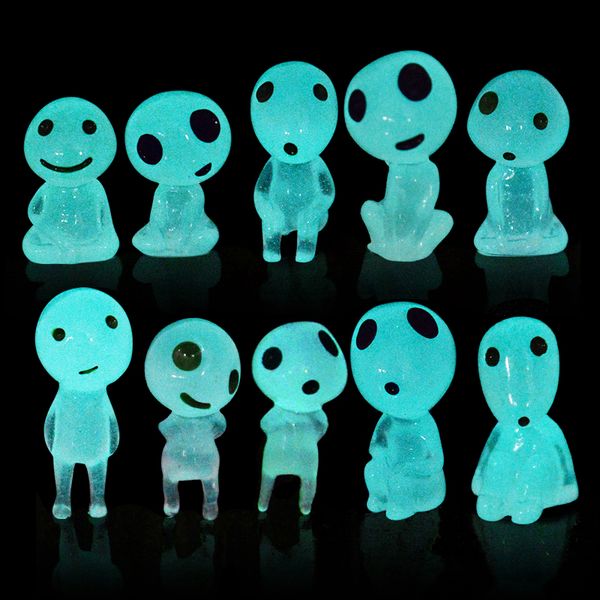 5/10pcs Ornamento luminoso universale Ornamento luminoso Blu Light Alien Elf Ghost Fairy Garden Accessori per vasca di pesce Paesaggio