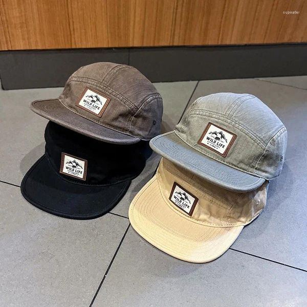 Ball Caps Retro Düz Bram Hip Hop Street Beyzbol Kapağı Erkekler İçin Kadınlar Yumuşak Pamuk Sanpback Tepe Unisex Ayarlanabilir Spor Çift Şapkası