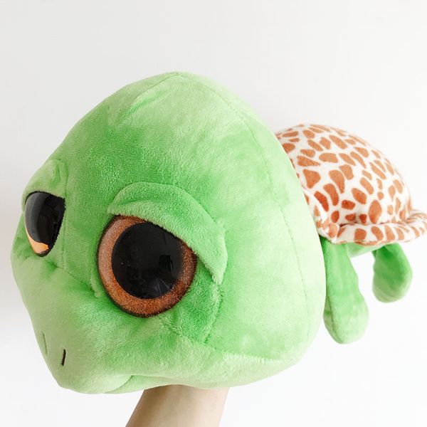 Размер лагера Ty Beanie Big Eyes Fulce Plush Toy Cute Animal Doll Turtle Tiger Dog Unicorn Fox Owl Dinosaur Дети подарки