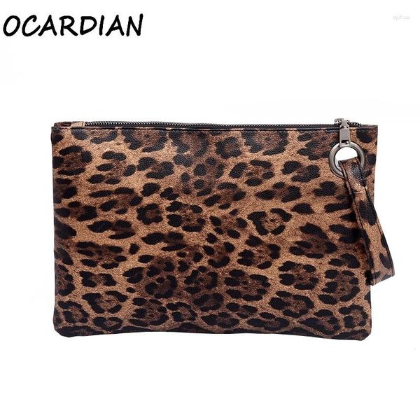 Bolsas de ombro casual para mulheres 2024 Animal estampa de leopardo embreagem feminina Design de moda feminina bolsa de mensagens de couro para mulheres bolsas elegantes