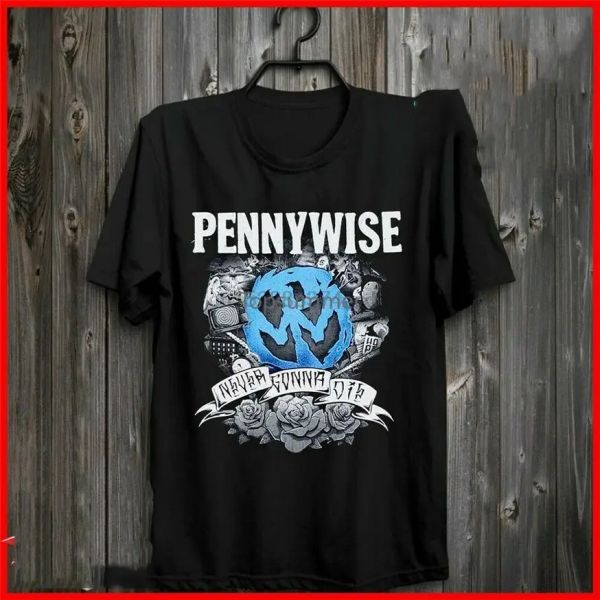 Pennywise Never Gonna Die T-Shirt Rock Punk Music Band Mens Tshirt nero S-3xl Trendy Streetwear T-Shirt