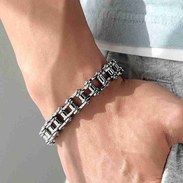 Bangle Fashion Men Men Men Cuban Bracelet Bracelet Nevanless Steel Bracelet под рукой для пары ювелирных украшений для запястья унисекс 240411