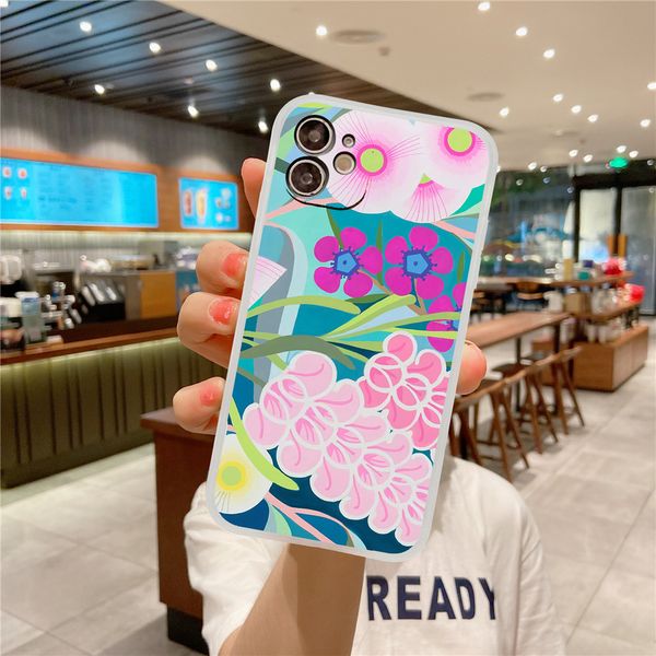 Custodia fiore ad acquerello per Samsung Galaxy S20 FE S22 S21 Plus Ultra S10 S9 S8 S7 EDGE S10E Nota 20 10 Lite Silicone Protect Case