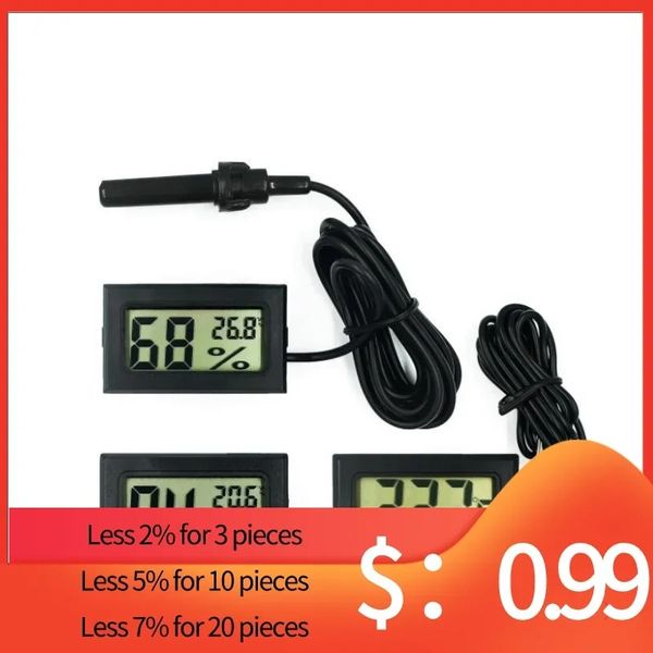 2024 Mini Digital LCD Digital Interior Conveniente Sensor de temperatura Medidor de umidade Termômetro Medidor Higrômetro para Medidor de umidade de LCD