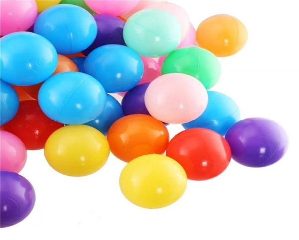 100pcs renkli eğlenceli toplar yumuşak plastik top çukur topları bebek çocuklar çadır yüzmek oyuncak top 55cm colours1576501