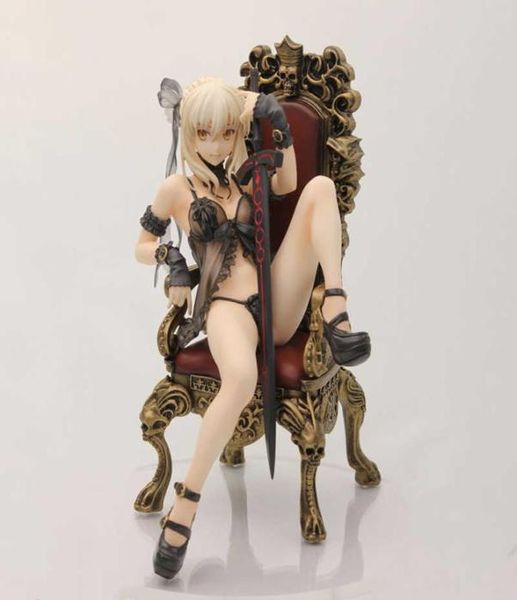 Anime japonês Fatestay Night Sabre Alter Lingerie PVC Ação Figura Stand Anime Figura sexy Modelo de brinquedos Coleção Doll Presente Q0727606333