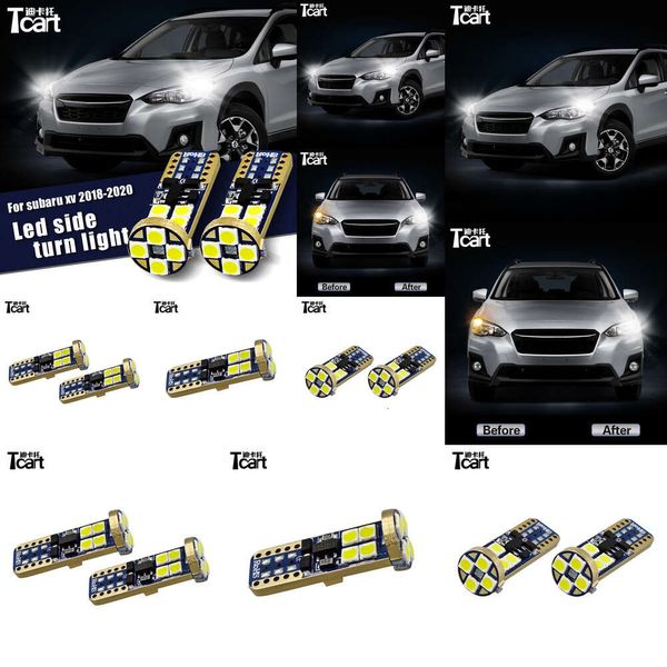 TCart Car LED-Beleuchtungszubehör T10 W5W für Subaru Crossrek XV 2018-2020 Auto Ampeln Nummernschild Lampenlampe Leselampe