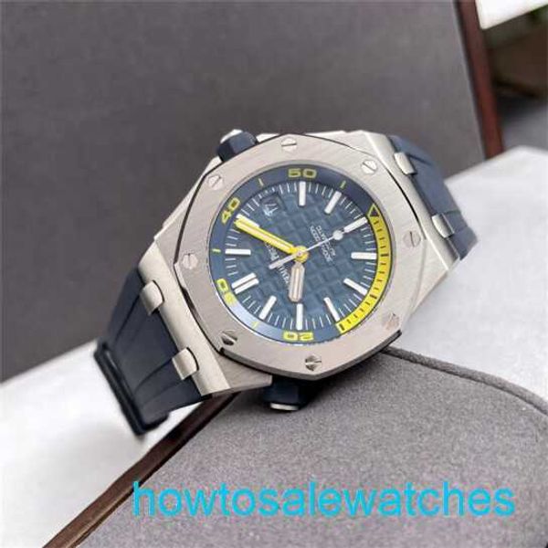 Orologio da polso maschio AP Royal Oak Offshore Series MENS 15710ST.OO.A027CA.01 MECCANICO AUTOMATICO 42 mm Night Glow Watch Box Set completo