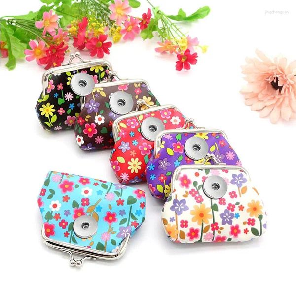 Bulnle Flower 18mm Snap ButtonJewelry Coin Bolsa