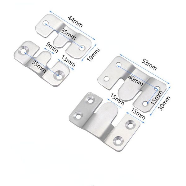 1Pair Flush Mount Brackets, Kopfbrettfestigungsklammern Wandmontage ineinandergreifende Z -Clip -Haken für Bilder Spiegel Rahmen hängen