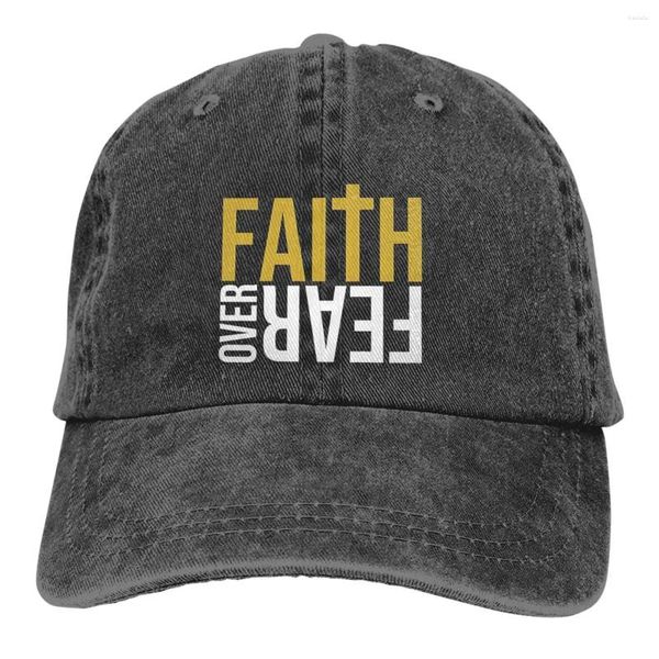 Ball Caps Pure Color Dad Hats Faith Over Fear Women's Hat Visor Visor Baseball Cap a punta