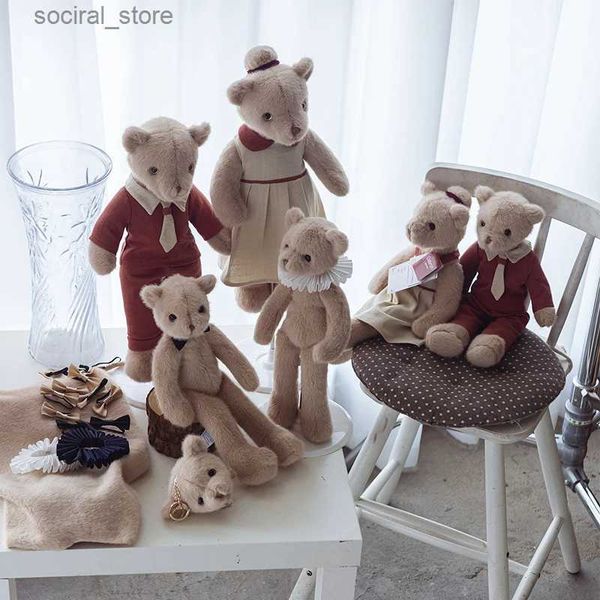 Doldurulmuş Peluş Hayvanlar 35cm Roman Tatil Serisi Peluş Bebek Ayı Oyuncaklar Giyinebilir ve Çıkarılmış Giysiler Ayı Doll Çocuklar Dolgulu Peluş Oyuncak Hediyeleri L411