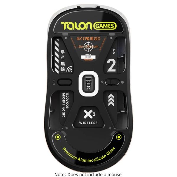 Acessórios Talongames de vidro Pés de mouse compatível com pulsar x2 / x2 mini mouse sem fio mouse personalizado redonda de borda curva de camundongo patins de vidro patins