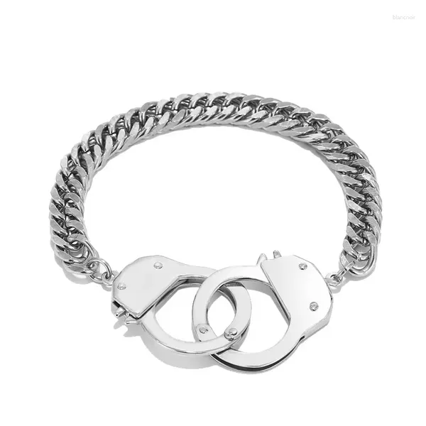 Braccialetti colletti Braccialetti 10 mm Larghezza punk in acciaio inossidabile maschi