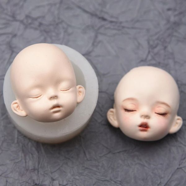 Fabbri per cioccolato per cioccolato da stampo per la faccia in silicone 3d per bambini fai da te Maschera di decorazione di torte Mask Gumpaste Polimero Polimero Clay Boll Resina Stampi