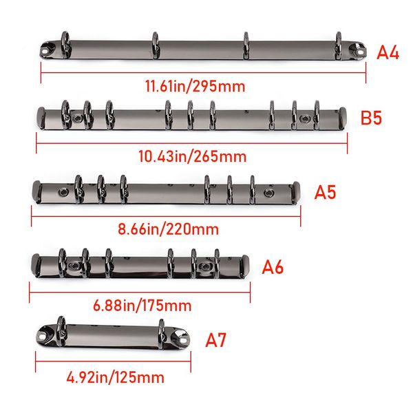 1pc a4/b5/a5/a6/a7 metal ship-leaf-переплет