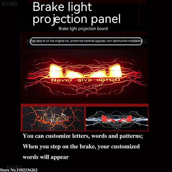 Für Geely Jingang 2006-2023 Automobile Bremslicht dekorative Platte Customized Word Bremslicht Acrylblech-Accessoires