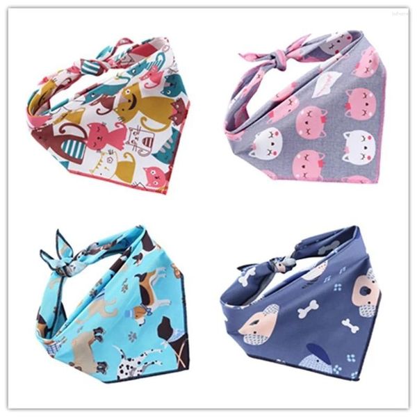 Abbigliamento per cani Modello animale Triangolo Bandanas Fashion morbido regolabile petterochif SCARF cucciolo cucciolo di cucciolo husky