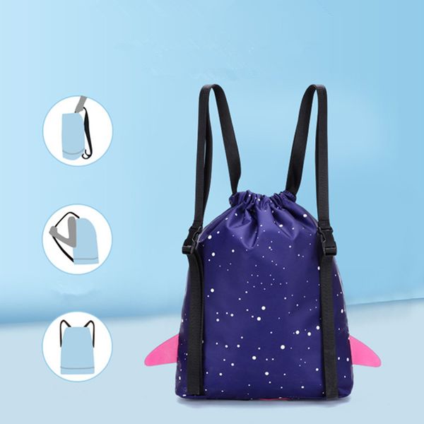 Yüzme çantaları spor salonu sırt çantası çocuklar için çocuklar için yaz ıslak bolsa depolama kuru seyahat çuval su geçirmez spor çantası plaj aksesuarları