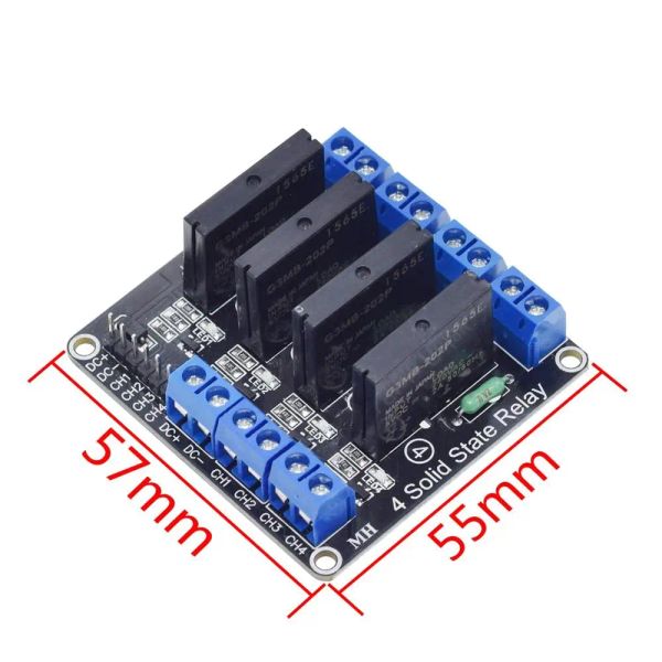 Relé 5V 1 2 4 8 canal para Omron SSR de alto nível de alto nível de relé de estado sólido Módulo 250V 2a para Arduino